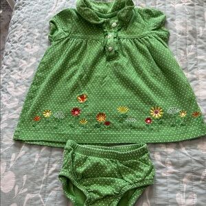Carter's Green Floral Kids Matching Set